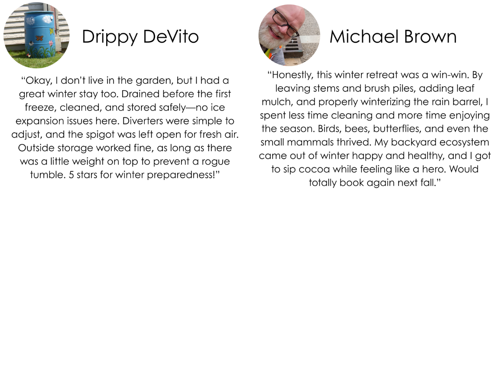 silly reviews from local wildlife